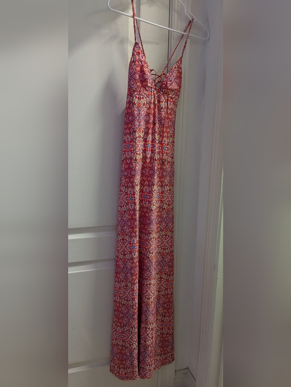 Helen Jon Red Floral  Maxi Beach Dress